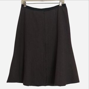 Lida Baday Brown Wool Midi Skirt Size 14